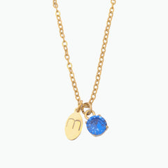 Oval Tag Initial Necklace